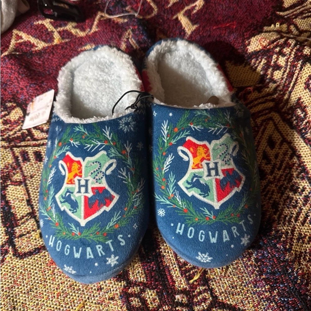 Warner Bros. Blue and White Harry Potter Slippers